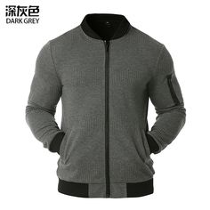 Style: Fashion Material: Polyester Sleeve Length: Full Collar: Stand collar Season: Fall,Winter Package Contents: 1 x Jacket Autumn Coat, Fashion Materials, Fall Coat, Cotton Pads, Stand Collar, Dark Gray, Style Fashion, Overalls, Bomber Jacket