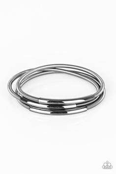 ITS A STRETCH - BLACK A collection of gunmetal accents slide along stretchy spring-like wires for a sleek industrial look. Sold as one set of three bracelets. P9IN-BKXX-093XX ORDERED 6 AUG 20 Spring Bracelet, Black Bracelet, Paparazzi Accessories, Black Bracelets, Exclusive Jewelry, Wire Bracelet, Paparazzi Jewelry, One Set, Jewelry Party