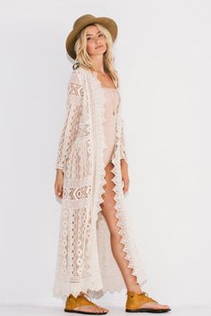 Elsa Kimono – Jen's Pirate Booty Lace Kimono, Design Office, Lace Pattern, Boho Chic, Kimono Top, Hand Drawn, New Arrivals, Slip Dress, Cover Up