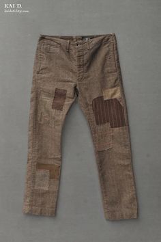 Kai D Utility — Boro Work Pants - Brice - 34 (full cut) Tattered Pants, Patch Pants, Patchwork Pants, Patch Jeans, Sweeney Todd, Patched Jeans, Faded Denim, Clothing Ideas, Knitting Inspiration