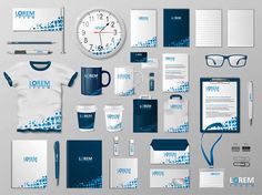 the corporate identity is laid out neatly and ready to be used as a mock - up