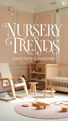 nursery furniture and accessories are featured in this book cover for nursery trendz's latest catalog