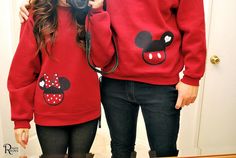 Sweatshirt Makeover, Disney Cute, Couples Sweaters, Mickey Mouse Sweatshirt, Matching Sweaters, Couples Sweatshirts, Disney Birthday, Disney Sweaters, Disney Sweatshirts