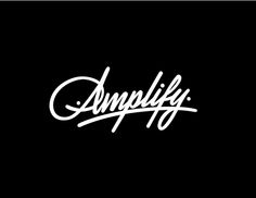 the word amplify written in white on a black background