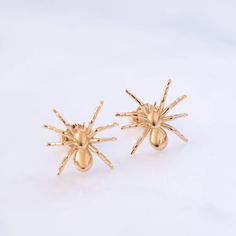 14K 18K Solid Gold Spider Stud Earrings, Gothic Halloween Spider Stud Earrings, Gold Realistic Insect Earring, Great Gift for Her Material: Solid Gold (Not Gold Filled or Gold Plated) Karat: 14K (real gold) Available gold color: Yellow, Rose, and White Earring Size: Spider Height: 12 mm Spider Width: 13 mm Gold Novelty Earrings For Halloween, Gold Jewelry For Halloween, Gold Novelty Pierced Earrings, Handmade Gold Earrings For Halloween, Handmade Gold Halloween Earrings, White Earring, Earrings Gothic, Stud Earrings Gold, Gothic Halloween