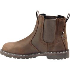 Kodiak Women's Bralorne Soft Toe Waterproof Chelsea Safety Work Boot -Dark Brown- 4TEADB On Sale Now! This Item Ships FREE! Crafted with our premium heritage full grain leather, our modern take on the classic Chelsea boot will develop a rich patina over time. Pull tabs at the front and back let you slip them on in an instant. Water-resistant and lightweight, they’re the perfect pair to keep by the front door, so you’re ready when adventure calls. Classic KODIAK® double gore Chelsea boot with dua Hard Working Man, Safety Work, Work Boot, Work Safety, Chelsea Boot, Work Boots, Brown Boots, Full Grain Leather, Perfect Pair