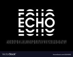 the letters and numbers are black and white with an eicho logo on it