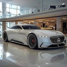 the mercedes concept car is on display at an auto show