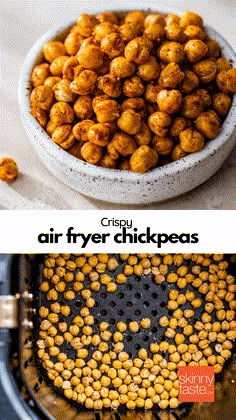 crispy air fryer chickpeas are the best way to cook them in an air fryer