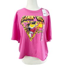 Cheetos Logo Woman’s T Shirt Cropped Short Sleeve Graphic Tee Pink Xl. Approximate Measurements Laying Flat: Condition: New With Tags Size:Xl Length:21” Underarm To Underarm:22” Sleeve Length From Underarm:4” For More Details Please Refer To Pictures. All Items Come From A Smoke Free Home. Please Don't Hesitate To Ask Any Questions. I Will Ship Your Item Out Within 24 Hours Of Payment! I Will Leave Positive Feedback For All Positive Transactions, And Would Appreciate Positive Feedback In Return, 90s Inspired Pink Short Sleeve Top, Retro Crew Neck Top For Day Out, Yellow Top With Funny Print For Streetwear, 90s Inspired Graphic Print Summer Tops, 90s Inspired Pink Relaxed Fit Tops, Retro Graphic Print Top For Day Out, Fun Tops With Funny Print For Day Out, 90s Inspired Pink Summer Tops, Pink 90s Inspired Summer Tops