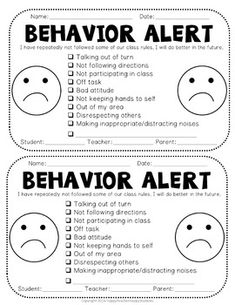 Behavior Alert and Behavior Praise with FREE... by Happy Teacher Happy Students | Teachers Pay Teachers Apology Letter, Behavior Cards, Teaching Classroom Management, Behavior Chart, Student Behavior