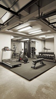 the gym is clean and ready to be used for some serious workouts or exercise