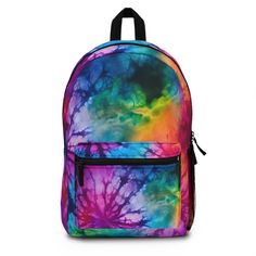 Elevate your style with our Colorful Tie Dye Design Backpack, a perfect blend of vibrant aesthetics and practicality. This backpack features a stunning tie dye pattern that adds a pop of color and boho-chic flair to your everyday adventures. 🌈 Key Features: -Premium quality backpack with a unique tie dye design. -Spacious main compartment for your essentials. -Adjustable shoulder straps for a comfortable fit. -Stylish and eye-catching pattern that stands out. Whether you're heading to school, work, or a weekend getaway, this backpack is a statement piece that not only complements your style but also provides ample space for all your belongings. 🎒 Versatile and Stylish: The Colorful Tie Dye Design Backpack is perfect for students, travelers, and anyone who loves a touch of bohemian charm Casual Multicolor Backpack For School, Multicolor Casual Backpack For Back To School, Trendy Multicolor Backpack For Students, Casual Multicolor Backpack For Back To School, Rainbow Standard Backpack For Back To School, Multicolor Standard Backpack For Back To School, Casual Rainbow School Bag, Rainbow-colored Standard Backpack For School, Multicolor Rectangular School Backpack