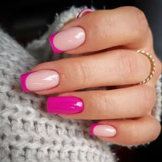 pink nail ideas Nails 2023 Trends Hot Pink, Hot Pink Acrylic Nails Designs Summer, Light And Dark Pink Nails, Nails 2023 Trends Summer Pink, Hot Pink Nail Ideas Summer, Cute Pink Nails Design, Bright Pink Summer Nails, Nails 2023 Trends Pink, Light Pink Nails Design