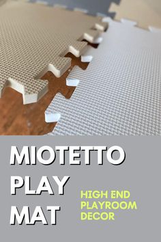 a close up of a puzzle piece with the words motetettoo play mat on it