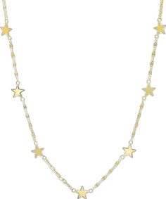 Gold Star-shaped Diamond Necklace, Gold Plated Star-shaped Necklaces, Gold Star-shaped Diamond Necklace Gift, 14k Gold Star-shaped Necklace With Diamond Accents, Delicate Star-shaped Yellow Gold Necklace, Gold Necklace Chain, Gold Star Necklace, Star Necklace Gold, 14k Yellow Gold Necklace