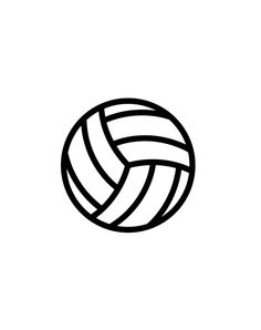 a black and white image of a volleyball ball