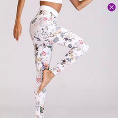 Currently On Hold Brand New White Floral Leggings From The Free Yoga. Size Medium. Free Yoga, Women Best, Floral Leggings, Brown Floral, Black Blazer, Item Number, Colorful Leggings, Women's Leggings, Amazing Women