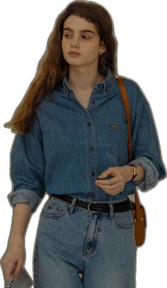 Denim Shirt, Button Downs, Blue