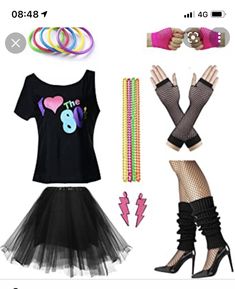 a group of women's clothing and accessories including gloves, bracelets, headbands