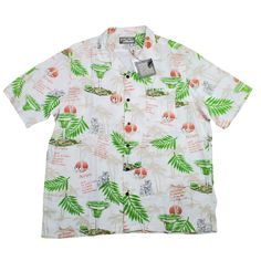 New With Tags. Please Check Photos And Measurements Below As Clothing May Fit Differently Depending On Brand, Fit, Or Use. Size: Xl Material: 100% Rayon Pit To Pit (Across Chest): 26" Sleeves (Top Of Shoulder To Cuff): 12" Length (Top Of Collar To Hem): 34" Ships Next Business Day!! Casual Short Sleeve Hawaiian Shirt For Holiday, White Hawaiian Shirt With Button Closure For Vacation, Hawaiian White Tops With Button Closure, Casual Short Sleeve Shirt For Holiday, White Short Sleeve Holiday Shirt, White Cotton Hawaiian Shirt With Button Closure, Casual Green Shirt For Holiday, Casual Green Holiday Shirt, White Collared Hawaiian Shirt With Graphic Print