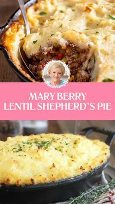 Mary Berry Lentil Shepherd’s Pie Vegan Lentil Shepherds Pie Recipe, French Onion Lentil Shepards Pie, Lentil Shepherds Pie Recipe, Veggie Shepherd's Pie, Vegetarian Shepherd's Pie, Lentil Shepards Pie, Puy Lentil Recipes, Lentil Shepherds Pie, Vegetarian Pies