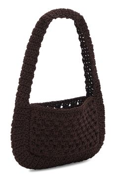 Finish a summery look with a woven handbag that's just the right size for your sunny-day essentials. Open top Shoulder straps 100% polyester Imported Intrecciato Weave Shoulder Bag For Vacation, Trendy Brown Summer Hobo Bag, Square Hobo Bag For Summer Vacation, Trendy Brown Hobo Bag For Summer, Summer Rectangular Bucket Bag With Intrecciato Weave, Summer Brown Intrecciato Weave Bucket Bag, Brown Crochet Bag With Intrecciato Weave For Vacation, Rectangular Shoulder Bag With Intrecciato Weave For Vacation, Summer Brown Bucket Bag With Intrecciato Weave