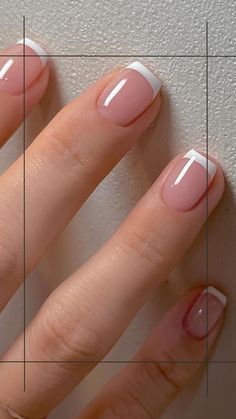 Simple White French Fake Nails Office Nails, Mint Green Nails, Mint Nails, Elegant Manicure, Long Press On Nails, Green Nail Designs, Short Square Acrylic Nails, White Nail Designs, Pink Nail Designs