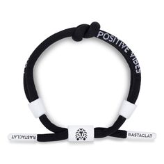 The Positive Vibes bracelet says it all! This black knotted bracelet features white lettering and hardware with black emblems. -Knotted and assembled by hand for a truly custom and one-of-a-kind experience-Adjustable closure to fit a variety of shapes, sizes and ages-Patented barrel for comfort and style-One size fits most wrists, 6" to 7.5" in wrist circumference-100% polyester feels soft and comfortable against your skin 1% of net proceeds from all Rastaclat sales are donated to the Seek The P Casual Everyday Friendship Bracelets, Casual Adjustable Friendship Bracelets, Knotted Bracelet, Bracelet Knots, Beach Design, Custom Bracelets, Long Beach, Positive Vibes, Good Vibes