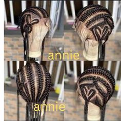 At  Wigsbyannie be sure to get your natural looking braided wigs, protective braided Hairstyles, that Save your Edges, while at the same time saving you time, money and getting you ready in a matter of minutes?  *WIG QUALITY IS GUARANTEED Having Alopecia/hair loss we got you covered, our hair laces are suitable and comfortable for your hair needs. A quality braided wig from Wigsbyannie will help restore confidence giving you the opportunity to wear your favourite braid styles. PLEASE LEAVE THE F Full Lace Braided Wig, Faux Locs Wig, Cornrow Wig, Lace Braid, Box Braid Wig, Braided Wigs, Goddess Locs, Braided Wig, Cornrows Braids