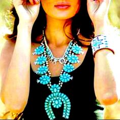 Turquoise Blossom Necklace Statement Piece Necklace Brand New Boutique Costume Jewelry 14 Inches Long Comes With Earrings -Shop With Confidence I’m A Posh Ambassador And A 5 Star Rated Seller! I’ve Been Selling On Posh For A Few Years Now And I Absolutely Love This Selling Platform. Blue Southwestern Style Jewelry For Summer, Southwestern Blue Jewelry For Summer, Blue Southwestern Style Summer Jewelry, Bohemian Turquoise Necklace For Summer, Necklace Brands, Necklace Statement, Statement Pieces, Shop Earrings, Costume Jewelry