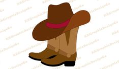 a brown cowboy hat and boots