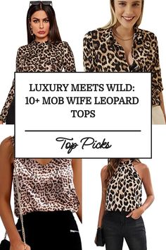 Explore the perfect blend of luxury and wilderness with these fierce Mob Wife Leopard Tops. Elevate your style with over 10 stunning designs that capture the essence of untamed elegance. Whether you're dressing up for a night out or adding some edge to your everyday look, these tops will make a statement. Embrace your inner wild side and unleash your confidence with a touch of leopard print sophistication. Upgrade your wardrobe and let your unique personality shine through! Upgrade Your Wardrobe