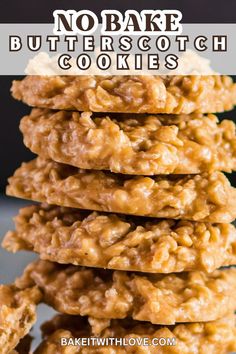 No Bake Butterscotch Cookies No Bake Cookie Flavors, Gluten Free Butterscotch Desserts, Fudge No Bake Cookies, Cornflake Butterscotch Cookies, Sunbutter No Bake Cookies, Cookies Made With Cereal, Butterscotch Cookie Recipes, Best Butterscotch Cookies, Christmas Butterscotch Cookies