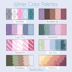 the color palettes for winter and fall