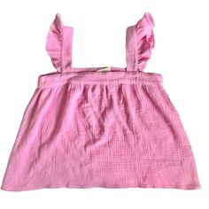 S.Y.K. Boutique Fun2fun Pink Sleeveless Ruffle Strap Top Nwt Size Small Super Cute And Fun! Nwt Approximate Measurements: Chest (Ptp): 19" Length (Shoulder To Hem): 22" Waist: 24" Features: Summer Size: Small Condition: New With Tags Pink Ruffled Cami Tank Top, Cute Ruffled Camisole Tank Top, Pink Ruffled Camisole For Summer, Cute Ruffled Tank Top, Beach Cotton Tops With Ruffled Straps, Cotton Tops With Ruffled Straps For Beach, Cotton Tops With Ruffled Straps For Day Out, Pink Ruffled Straps Tank Top, Summer Cotton Camisole With Ruffled Straps