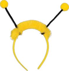 a yellow headband with two black pins