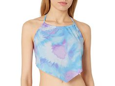 Hobie High Neck Scarf Tankini Swimsuit Top - Women's Swimwear : Blue/High Tie Dye : 84% Nylon, 16% Elastane China Hand Wash Only If you're not fully satisfied with your purchase, you are welcome to return any unworn and unwashed items with tags intact and original packaging included. Trendy Swim, Tankini Swimsuits For Women, Womens Tankini, Tankini Swimsuit, Tankini Swimsuit Top, Women Halter, Swim Wear, Tankini Swimsuits, Designer Swimwear