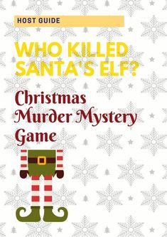 Who Killed Santa's Elf // Christmas Murder Mystery | Etsy Kids Christmas Games, Kid Holiday Games, Christmas Party Ideas For Teens, Christmas Gift Exchange Games, Xmas Games, Adult Christmas Party, Christmas Mystery, Fun Christmas Party Games