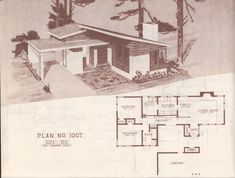 an old house with plans for the front and back