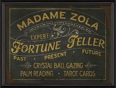 an old fashioned advertisement for madam zola's fortune teller