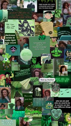 a collage of green images with the words st patrick's day on them