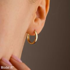 GOLDx's 17mm Tube Hoop Earring 14K Solid Gold Create a sophisticated feel in GOLDx's 14k solid gold Tube Hoop Earring, featuring a timeless hoop design in glowing gold vermeil. Works wonders in daily use. Add a couple more hoops to the mix for the full effect. ** Earrings are sold in pairs Material: 14K Solid Gold, real gold (not gold filled or no gold plated) Carat : 14 Karat Gold (585) Diameter: 1.7 cm Inner Diameter: 1.5 cm Width: 2.8 mm For other sizes, please contact us or check our store. Yellow Gold Anniversary Earrings With Shiny Finish, Classic Gold Small Hoop Huggie Earrings, Classic Pierced Huggie Hoop Earrings, Classic Yellow Gold Tarnish Resistant Huggie Earrings, Classic Yellow Gold Tarnish-resistant Huggie Earrings, Yellow Gold Hallmarked Earrings For Everyday, Classic Gold Plated Huggie Earrings For Anniversary, Classic Gold Hoop Huggie Earrings, Classic Hoop Huggie Earrings