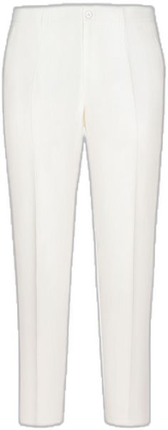 Spring Trousers With Concealed Placket, Elegant Tapered Leg Pants With Button Cuffs, Elegant Pants With Straight Hem For Daywear, Elegant Linen Pants With Pressed Crease, Fitted Bottoms With Straight Hem For Daywear, Elegant Straight Hem Bottoms For Daywear, Elegant Bottoms With Straight Hem For Daywear, Tailored Trousers For Daywear, Chic Pants With Straight Hem For Daywear