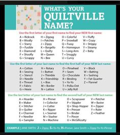 what's your qutiville name? poster with the words and pictures on it