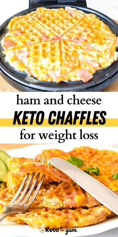 Keto Ham and Cheese Chaffles Ham And Cheese Keto, Cottage Cheese Waffle Recipe, Cheese Chaffles, Mini Waffle Recipe, Keto List, Keto Waffles, Savory Ham, Snackle Box