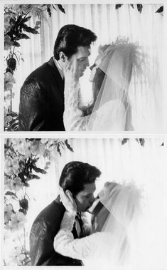 black and white photograph of bride and groom