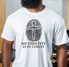 My identity is in Christ T-shirt Custom Tshirt Bambi Rae Collections God Shirts, Bible Emergency Numbers, Emergency Numbers, Faith Shirts, Relaxed Fashion, Christian Clothes, Faith Tshirts, Tshirts Women, Inspirational Shirts