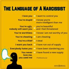 the language of a narcisst poster with an image of a man's head