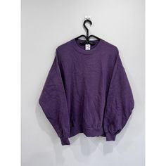 For sale is a vintage 90s blank sweater. Fots size large. Measurments below. Good overall condition. May need light wash LENGTH -- 27 inches PIT TO PIT -- 25 inches SLEEVE LENGTH -- 20 inches *PLEASE NOTE ALL MY ITEMS MAY CONTAIN UNMENTIONED FLAWS SUCH AS HOLES RIPS AND STAINS AND SMELL* All sales final. I do bundle deals as well 90s Long Sleeve Sweatshirt For Fall, 90s Long Sleeve Fall Sweatshirt, 90s Style Long Sleeve Fall Sweatshirt, 90s Style Sweatshirt With Ribbed Cuffs, Vintage Purple Sweatshirt For Fall, Purple Vintage Sweatshirt For Fall, 90s Sweatshirt With Long Sleeves And Ribbed Cuffs, 90s Style Long Sleeve Sweatshirt With Ribbed Cuffs, Oversized 90s Crew Neck Sweater